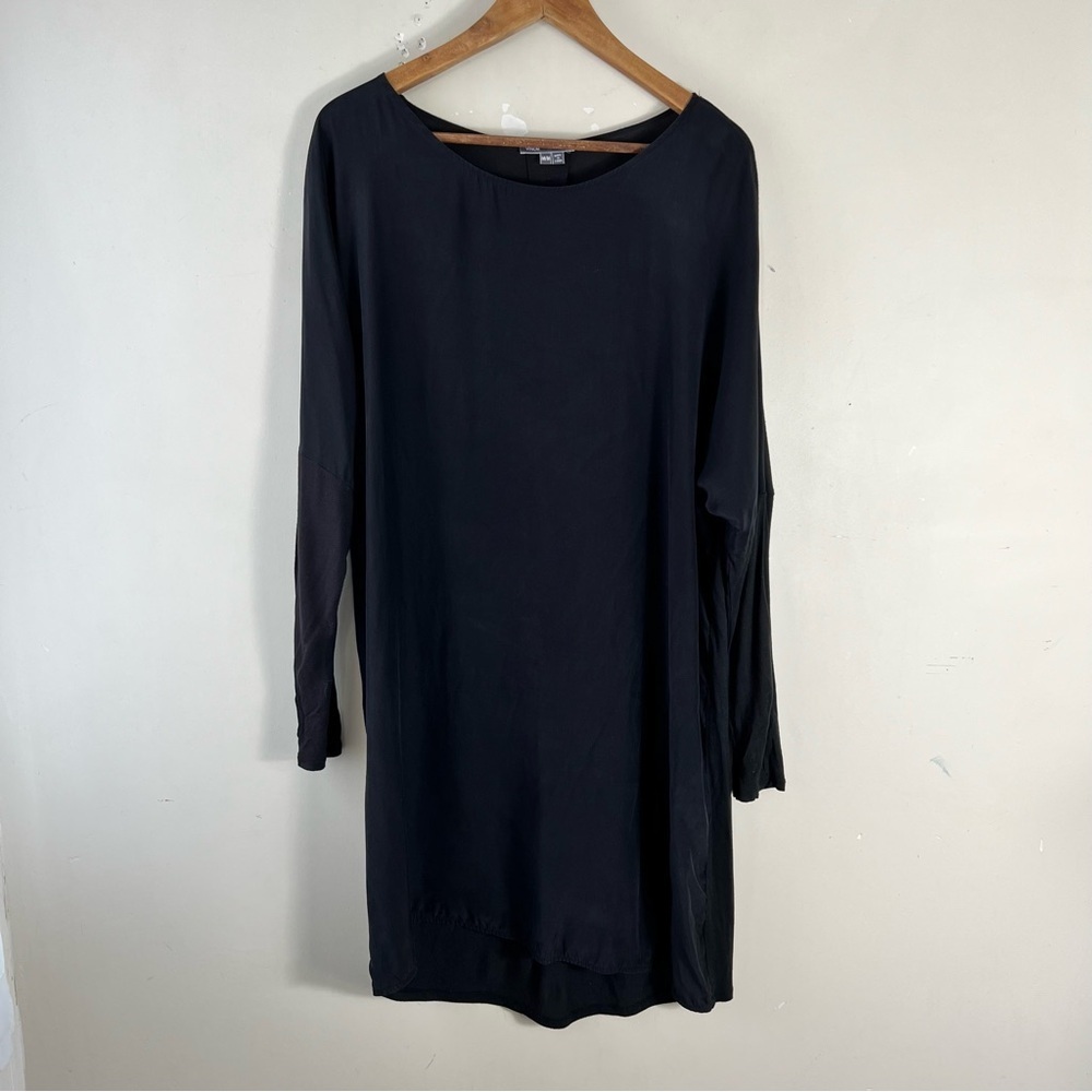 Vince size Medium Black Long Sleeve Shirt Dolman Sleeve Tunic Dress Sheath